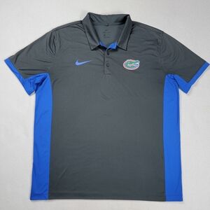 Nike Dri-Fit Florida Gators Polo Shirt Men's Size XL Gray Short Sleeve College